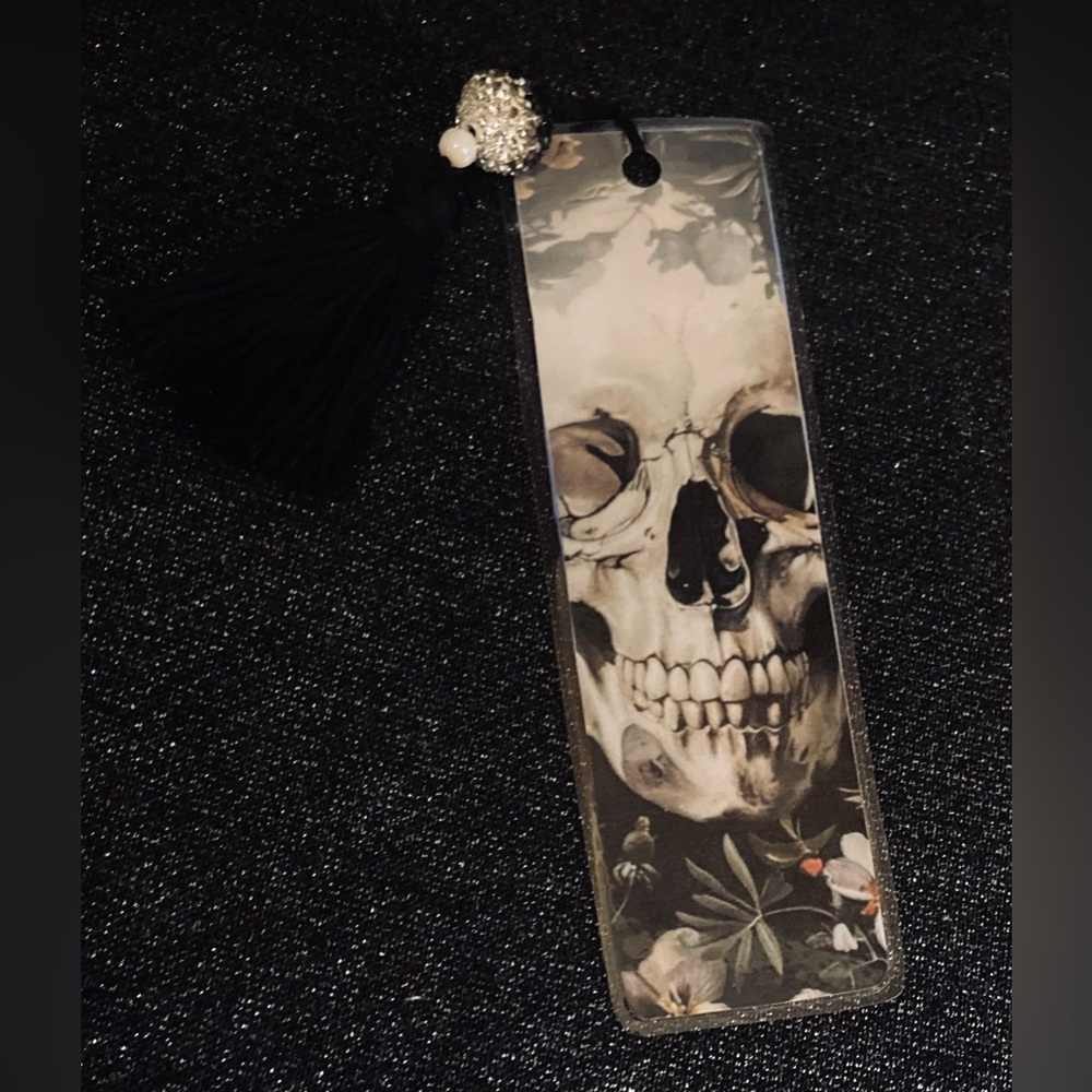 Skull Design Bookmark with Tassel